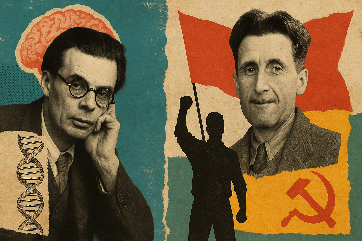 Ideologías enfrentadas de Huxley y Orwell